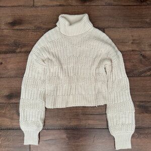Aeropostale Cream Knit Turtleneck Sweater